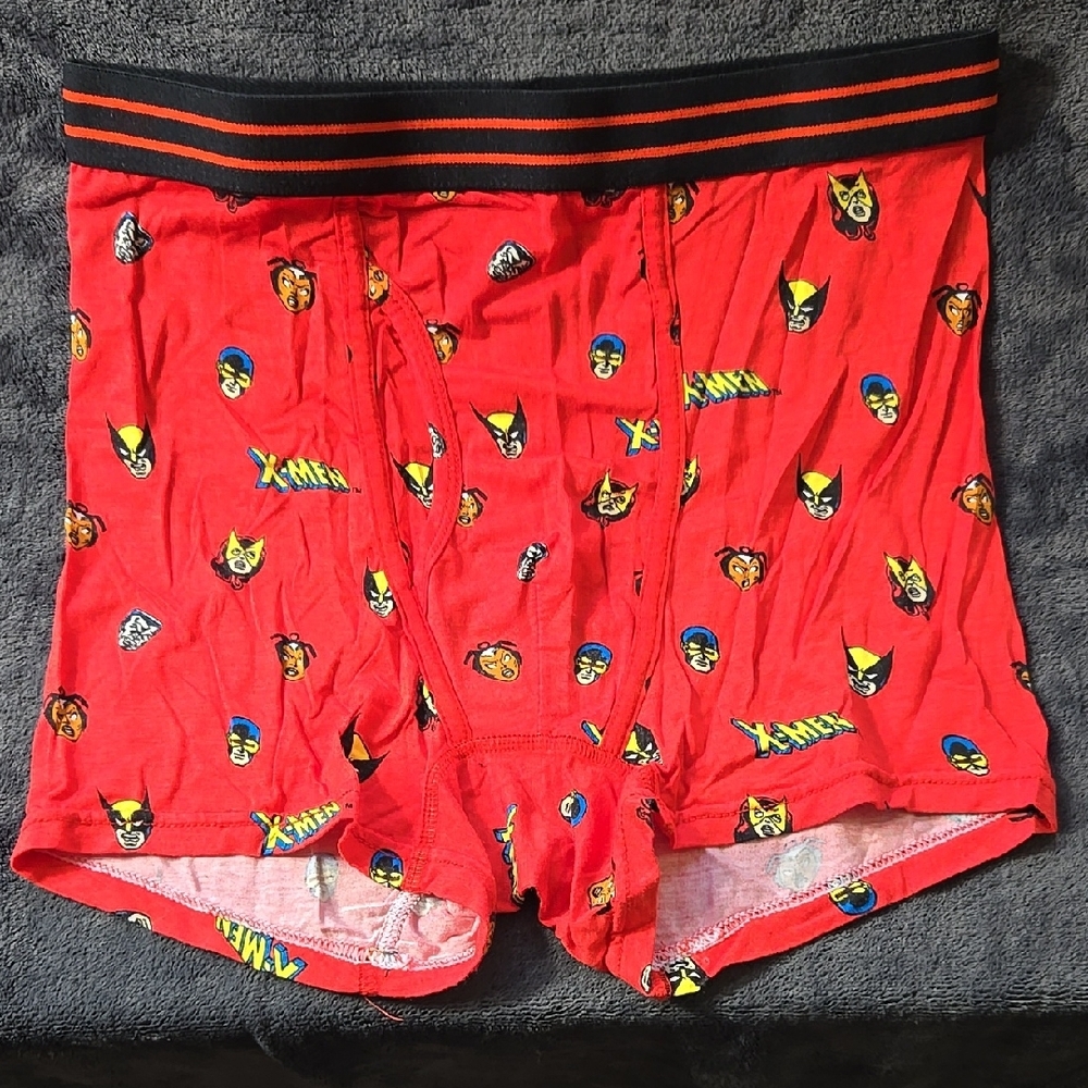 Marvel Red Boxer Briefs with Playful Avocado Print